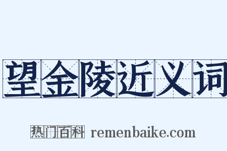望金陵近义词是什么意思的图片